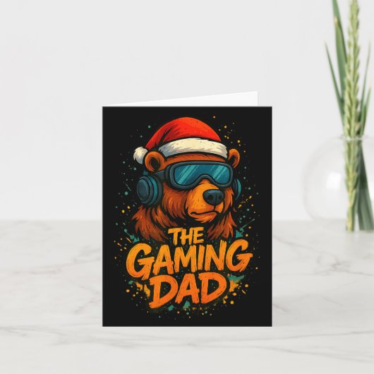 Carte Funny Gaming Dad Christmas Outfit Gamer Gift  (Devant)