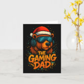 Carte Funny Gaming Dad Christmas Outfit Gamer Gift  (Fleur jaune)