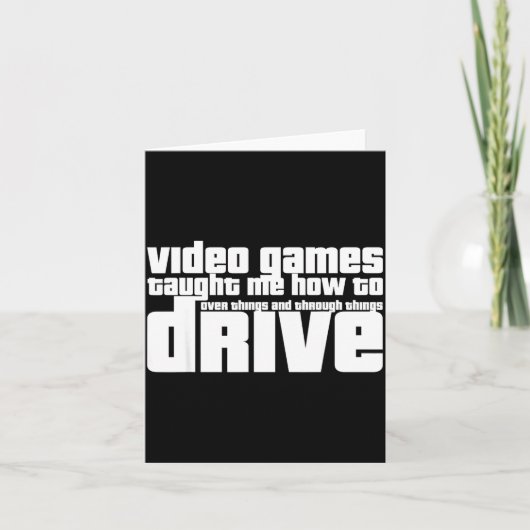 Carte Funny Gaming New Driver Video Game Driving Instruc (Devant)
