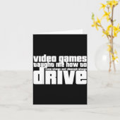 Carte Funny Gaming New Driver Video Game Driving Instruc (Fleur jaune)