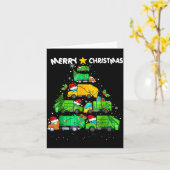 Carte Funny Garbage Truck Christmas Tree Ornament Decor (Fleur jaune)