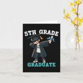 Carte Funny Garçons de 5e année Graduation Grad Dabbing  (Fleur jaune)