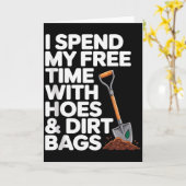 Carte Funny Gardening Humor Spend Free Time With Cute Ss (Fleur jaune)