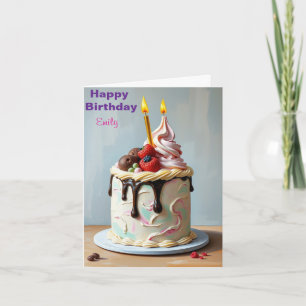 CARTE FUNNY GCE CREAM ANNIVERSAIRE DE ENFANT GÂTEAU