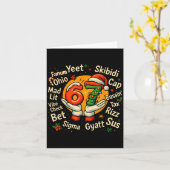 Carte Funny Gen Z Christmas 67 Meme Holiday Trendy (Fleur jaune)