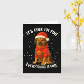 Carte Funny German Shepherd Decorate Christmas Shirts I' (Fleur jaune)