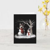Carte Funny German Shepherd Dog In The Snow Tree Christm (Fleur jaune)