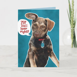 Carte Funny German Shepherd Puppy 75th Birthday Card