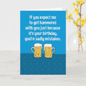 Carte Funny Get Hammered With You Birthday (Fleur jaune)