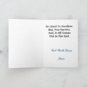 Carte Funny Get Well Bientôt Nurse avec Big Pill Card (Intérieur)