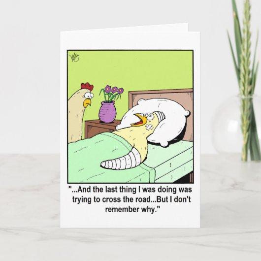 Carte Funny get well card (Devant)