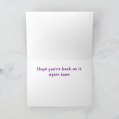 Carte Funny Get Well Card Chien dans le cône (Intérieur)