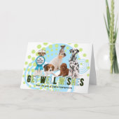 Carte Funny Get Well Pack de Chiens avec nom (Devant)