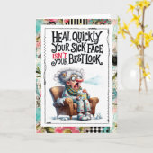 Carte Funny Get Well Sick Humor Best Medicine (Fleur jaune)