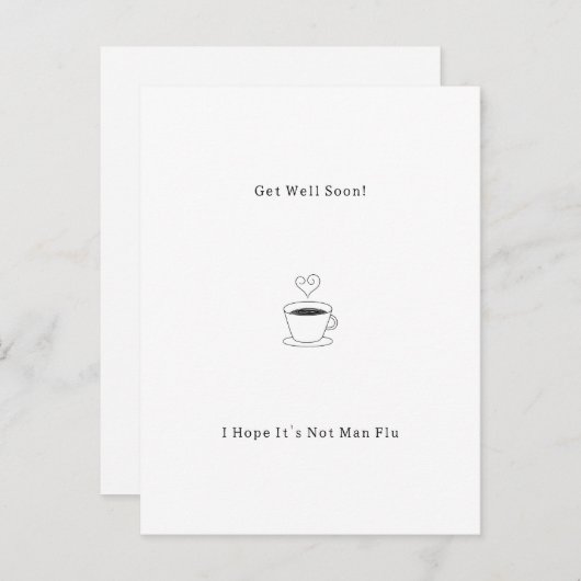 Carte Funny Get Well Soon Man Flu Card (Devant / Derrière)