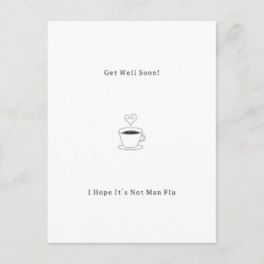 Carte Funny Get Well Soon Man Flu Card (Devant)