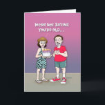 Carte Funny Getting Older Birthday<br><div class="desc">Funny "Over the Hill" Birthday Greeting Card from deux</div>