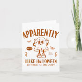 Carte Funny Ghost Apparently, I Like Halloween  (Devant)