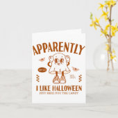 Carte Funny Ghost Apparently, I Like Halloween (Fleur jaune)