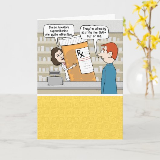 Carte Funny Giant (Fleur jaune)