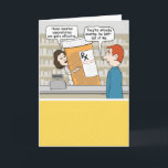 Carte Funny Giant<br><div class="desc">This funny Get Well card fea pharmacist giving a prescription of rather large laxative suppositories to a customer. Juste le sight of those huge pills seemed to work their magic on the guy. Thanks for choosing this original by design © Chuck Ingwersen and supporting me — an independent artist !...</div>