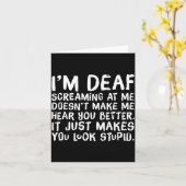 Carte Funny Gift For Deaf People Hearing Joke  (Fleur jaune)