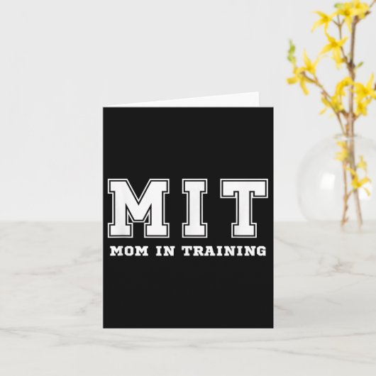 Carte Funny Gift For New Mom In Training Expecting Pregn (Fleur jaune)