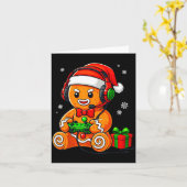 Carte Funny Gingerbread Gaming Pjs Pajamas Christmas Xma (Fleur jaune)