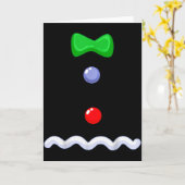 Carte Funny Gingerbread Man Christmas Costume  (Fleur jaune)