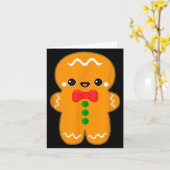 Carte Funny Gingerbread Man Christmas Men Women Adult Yo (Fleur jaune)