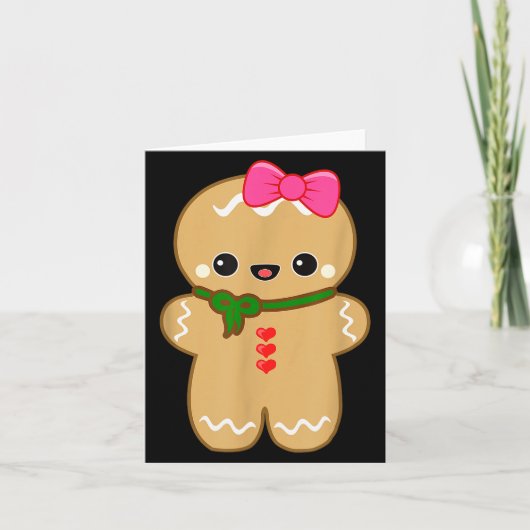 Carte Funny Gingerbread Man Christmas Women & Girl T (Devant)