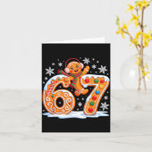 Carte Funny Gingerbread Six Seven 67 Ice Cream Drip Chri (Fleur jaune)