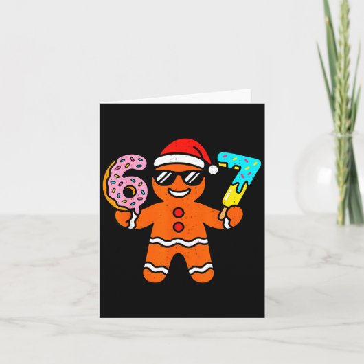 Carte Funny Gingerbread Six Seven 67 Ice Cream Drip Chri (Devant)