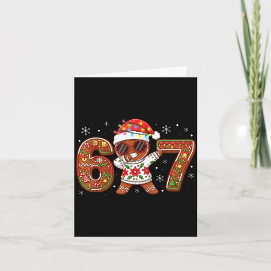 Carte Funny Gingerbread Six Seven 67 Ice Cream Drip Chri (Devant)