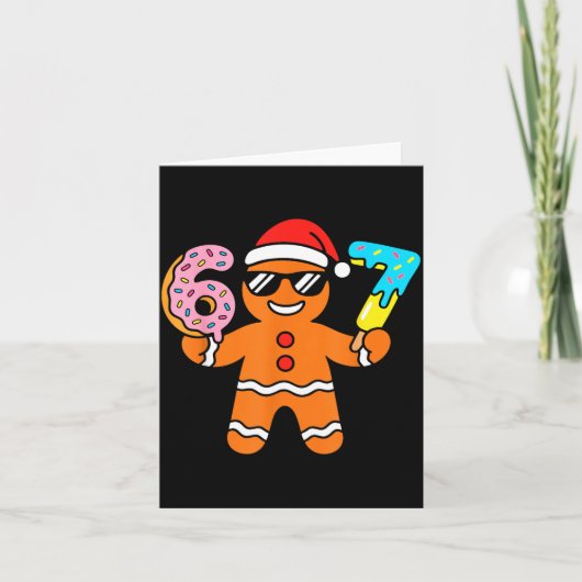 Carte Funny Gingerbread Six Seven 67 Ice Cream Drip Chri (Devant)
