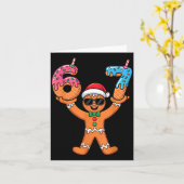 Carte Funny Gingerbread Six Seven Meme Christmas Brainro (Fleur jaune)