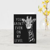 Carte Funny Giraffe (Fleur jaune)