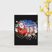 Carte Funny Giraffe Lover Xmas Giraffe Santa Christmas S (Fleur jaune)