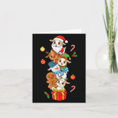 Carte Funny Goat Santa Elf Snowman Christmas Womens Mens (Devant)