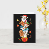 Carte Funny Goat Santa Elf Snowman Christmas Womens Mens (Fleur jaune)
