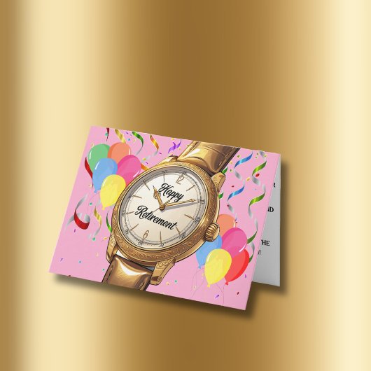 Carte Funny Gold Watch fête sa retraite