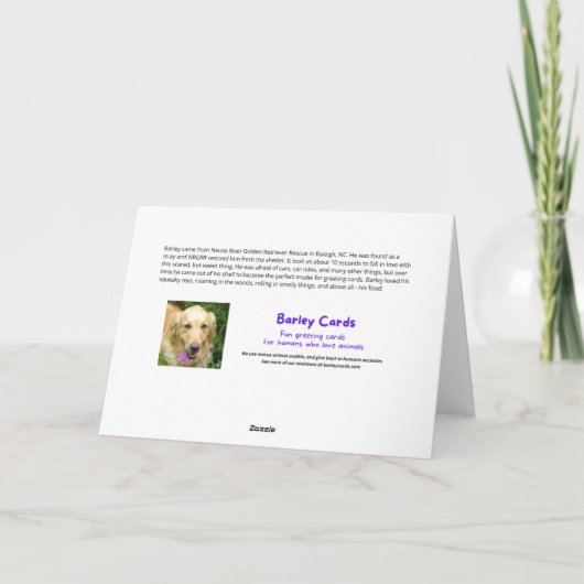 Carte Funny Golden Retriever avec Traitements Calendrier (Dos)