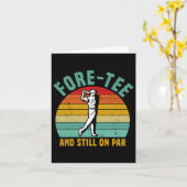 Carte Funny Golf 40e Anniversaire Rétro Dét Et Toujours (Fleur jaune)