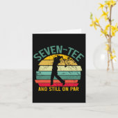 Carte Funny Golf 70e Anniversaire Rétro Sept-T Et Toujou (Fleur jaune)