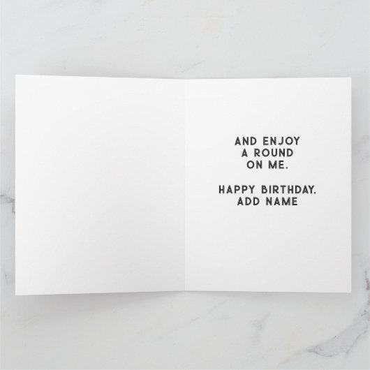 Carte Funny Golf Anniversaire (Intérieur)