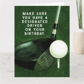 Carte Funny Golf Anniversaire (Devant)