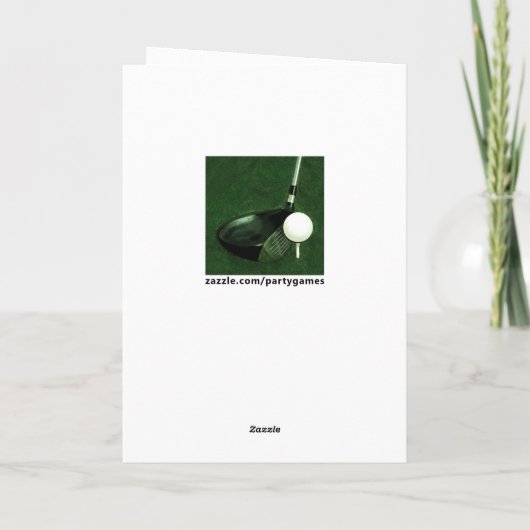 Carte Funny Golf Anniversaire (Dos)