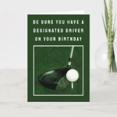Carte Funny Golf Anniversaire (Devant)