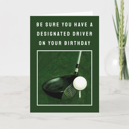 Carte Funny Golf Anniversaire (Devant)