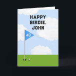 Carte Funny Golf Anniversaire<br><div class="desc">Conception d'anniversaire de golf facile à personnaliser pour les golfeurs. Modifier le texte pour ajouter le nom et l'âge.</div>